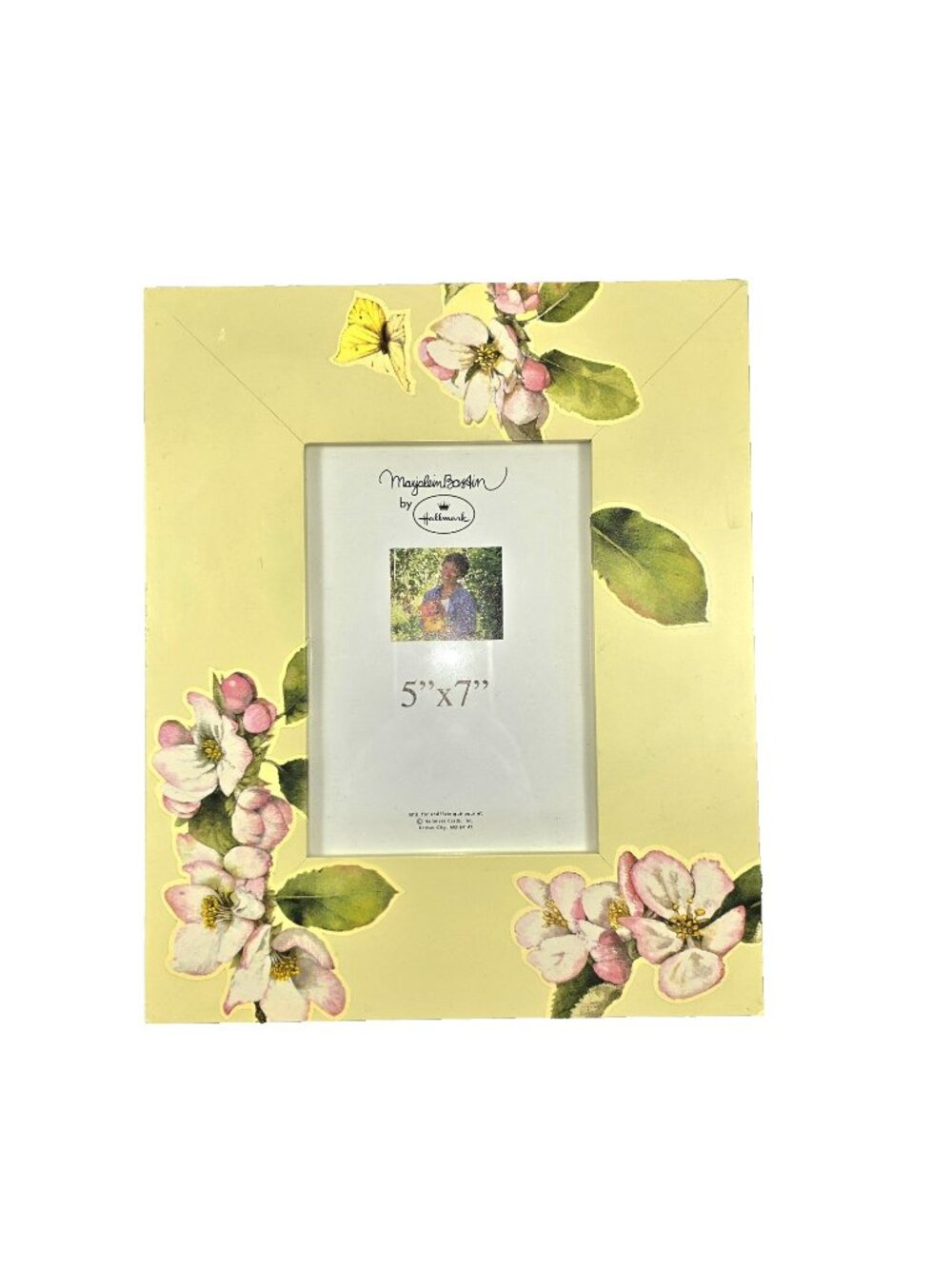 Floral Photo Frame Yellow Marjolein Bastin Hallmark Apple Blossom 5x7" Cottage